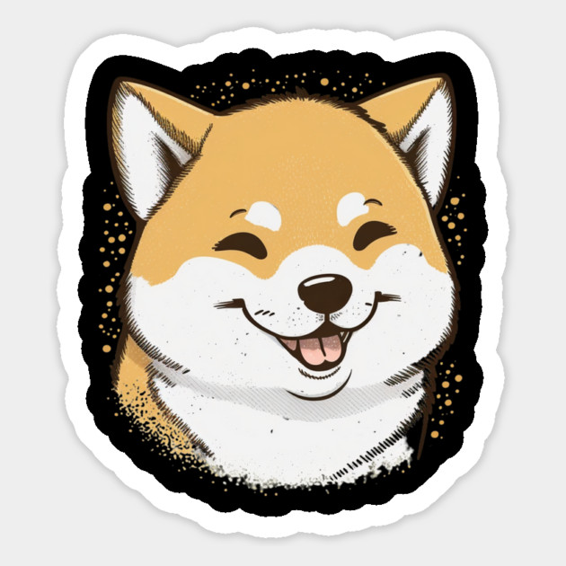 Cute Smiling Shiba Inu Dog, Dog Lover Magnet by logiamerch