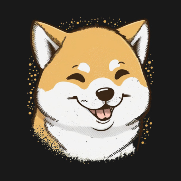 Cute Smiling Shiba Inu Dog, Dog Lover by logiamerch
