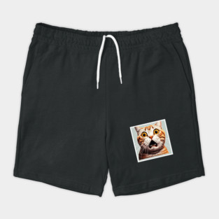 Funny Scared Cat Face, Cat Lover, Scaredy cat Shorts