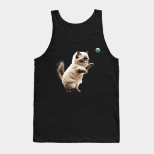 Cute Playful Kitten, Cat Lover Tank Top