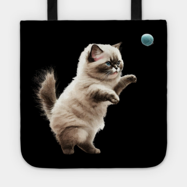 Cute Playful Kitten, Cat Lover Tote by logiamerch