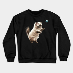 Cute Playful Kitten, Cat Lover Crewneck Sweatshirt