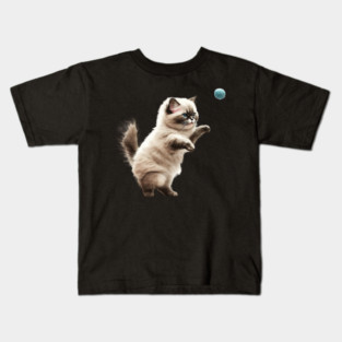Cute Playful Kitten, Cat Lover Kids T-Shirt
