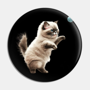 Cute Playful Kitten, Cat Lover Pin