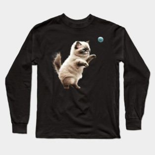 Cute Playful Kitten, Cat Lover Long Sleeve T-Shirt