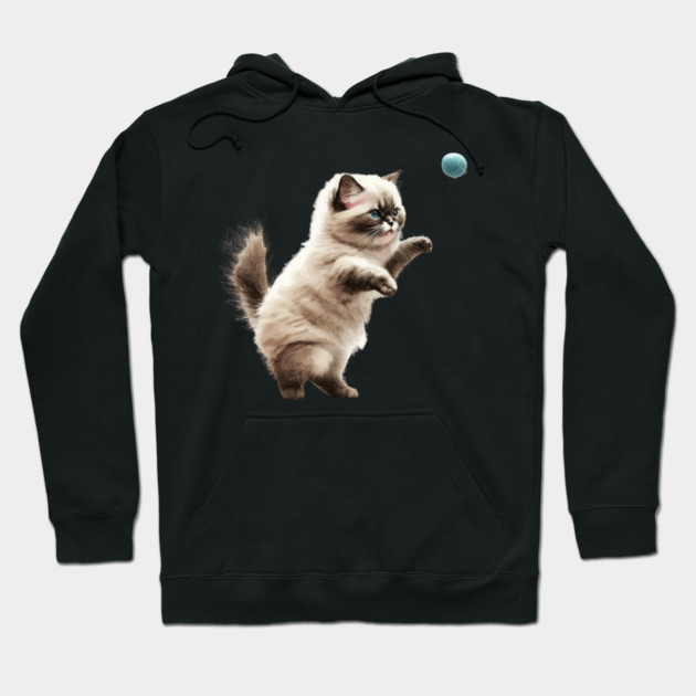 Cute Playful Kitten, Cat Lover Hoodie by logiamerch