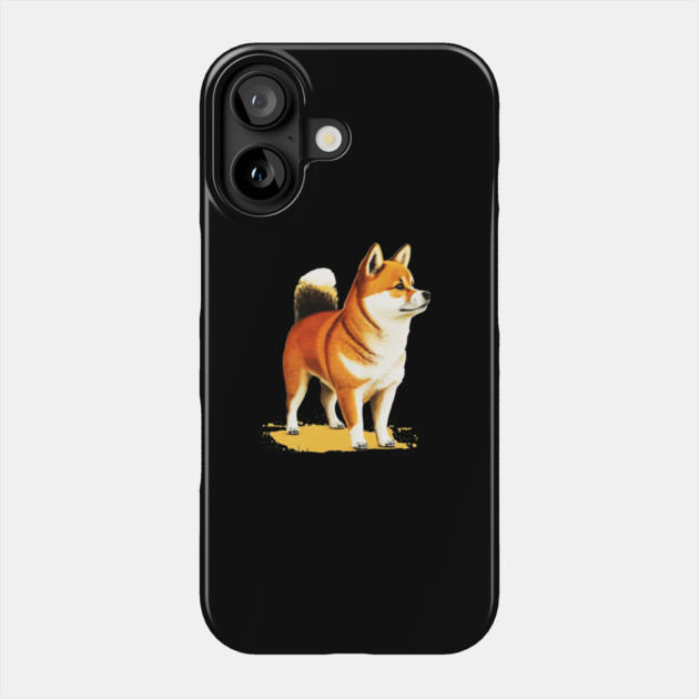 Shiba Inu Dog Illustration, Love Shiba Inu Dogs Phone Case by logiamerch