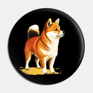 Shiba Inu Dog Illustration, Love Shiba Inu Dogs Pin