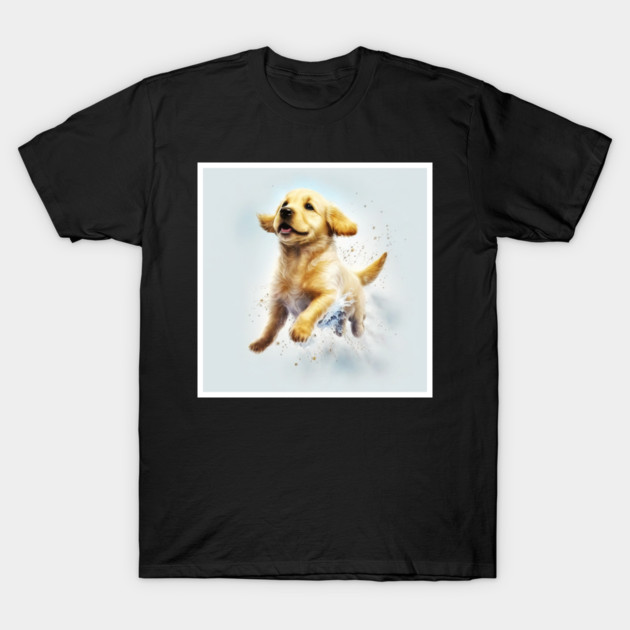 Golden Retriever Dog, Puppy Dog T-Shirt by logiamerch