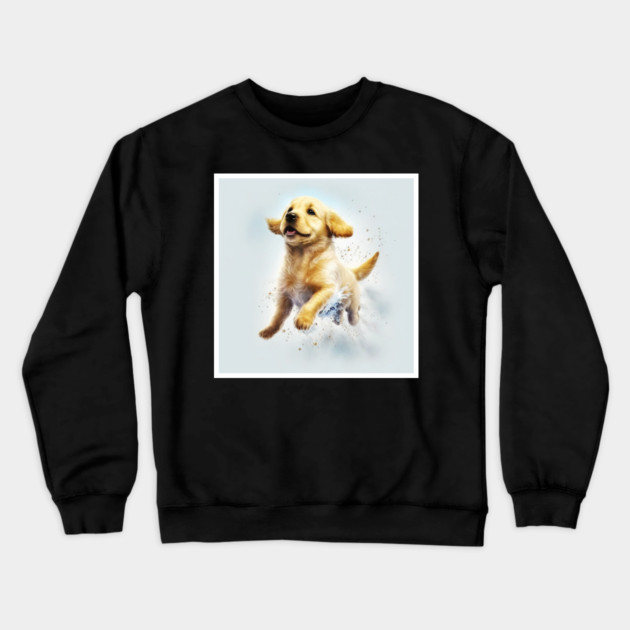 Golden Retriever Dog, Puppy Dog Crewneck Sweatshirt by logiamerch