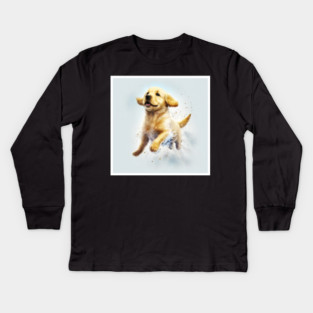 Golden Retriever Dog, Puppy Dog Kids Long Sleeve T-Shirt
