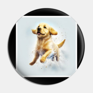 Golden Retriever Dog, Puppy Dog Pin