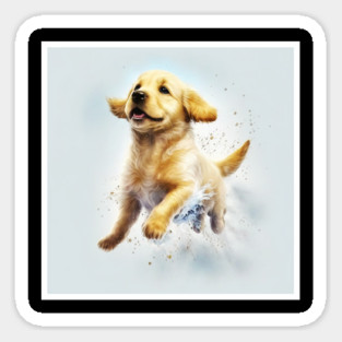 Golden Retriever Dog, Puppy Dog Magnet