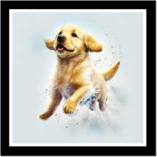 Golden Retriever Dog, Puppy Dog Posters and Art