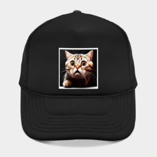 Funny Scared Cat Face, Cat Lover, Scaredy cat Hat
