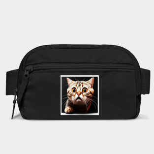 Funny Scared Cat Face, Cat Lover, Scaredy cat Bag
