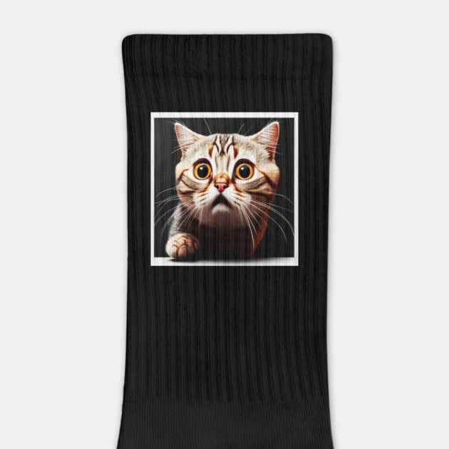 Funny Scared Cat Face, Cat Lover, Scaredy cat by logiamerch