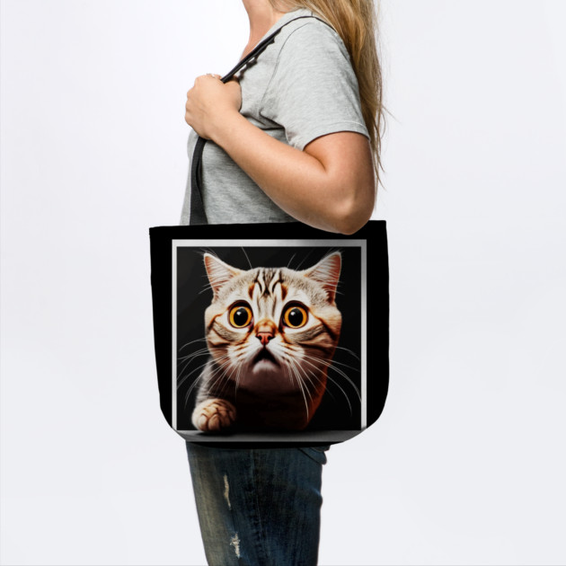 Funny Scared Cat Face, Cat Lover, Scaredy cat by logiamerch