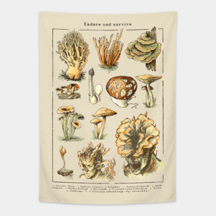 Endure and Survive - The last of us - Cordyceps mushrooms Tapestry