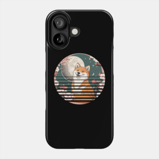 Shiba Inu Dog, Cherry Blossom, Japanese Style Phone Case