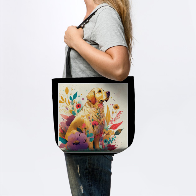 Golden Retriever Dog, Floral Design, Dog Lover by logiamerch