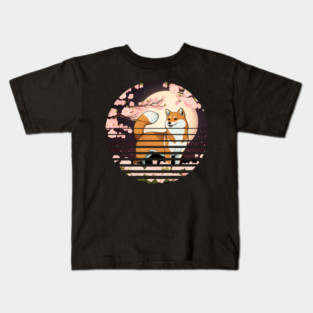 Shiba Inu Dog, Cherry Blossom, Japanese Style Kids T-Shirt