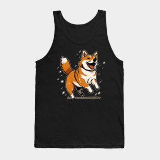 Playful Shiba Inu Dog, Dog Lover Tank Top