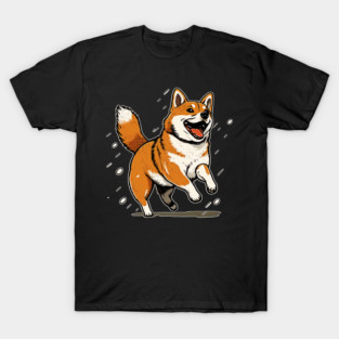 Playful Shiba Inu Dog, Dog Lover T-Shirt