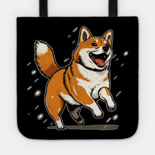 Playful Shiba Inu Dog, Dog Lover Tote
