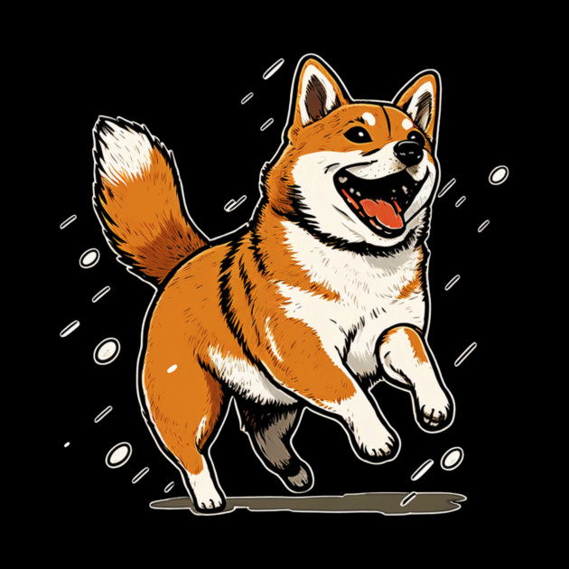 Playful Shiba Inu Dog, Dog Lover by logiamerch
