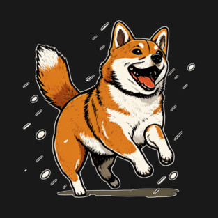 Playful Shiba Inu Dog, Dog Lover T-Shirt