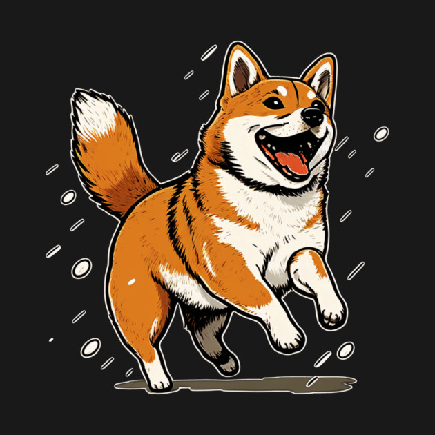 Playful Shiba Inu Dog, Dog Lover by logiamerch