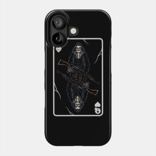 Gun and skull Phone Case