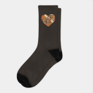 Book Lover Heart of Books Socks