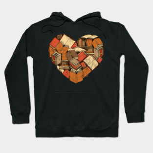 Book Lover Heart of Books Hoodie