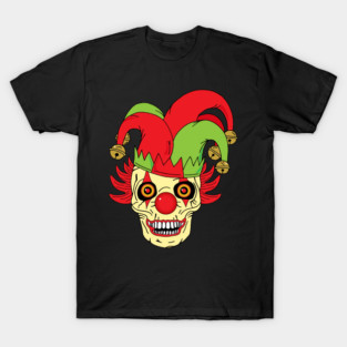 Evil Joker Clown Skull T-Shirt