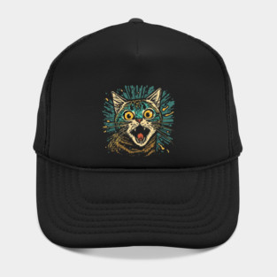 Funny Scared Cat Face, Cat Lover, Scaredy Cat Hat