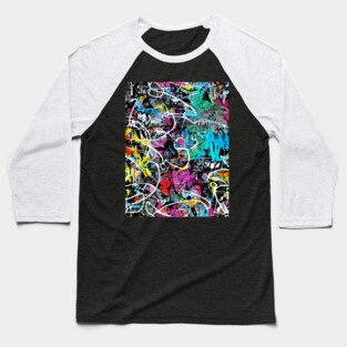 Graffiti Style Pattern Baseball T-Shirt