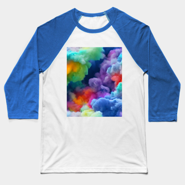 Abstract Cotton Candy Clouds Baseball T-Shirt by The WYLD Tribe