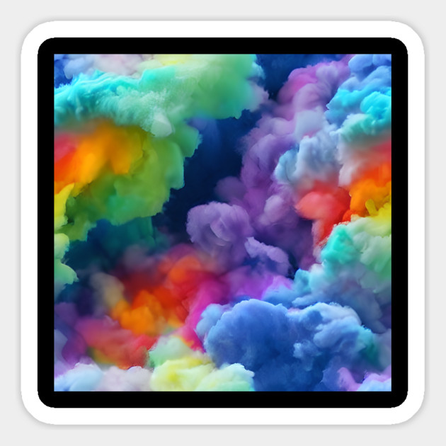 Abstract Cotton Candy Clouds Magnet by The WYLD Tribe