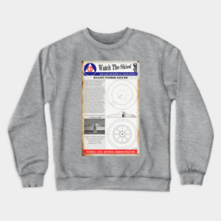 Rusty Vintage Civil Defense Sign - Klaatu Barata Nikto Crewneck Sweatshirt