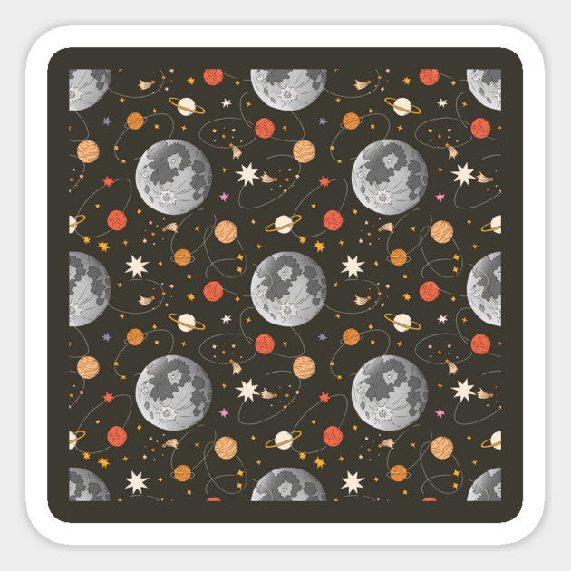 Outer Space Universe Astronomy Pattern Sticker by The WYLD Tribe