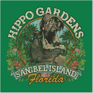 Sanibel Island Hippo Gardens 1963 Posters and Art