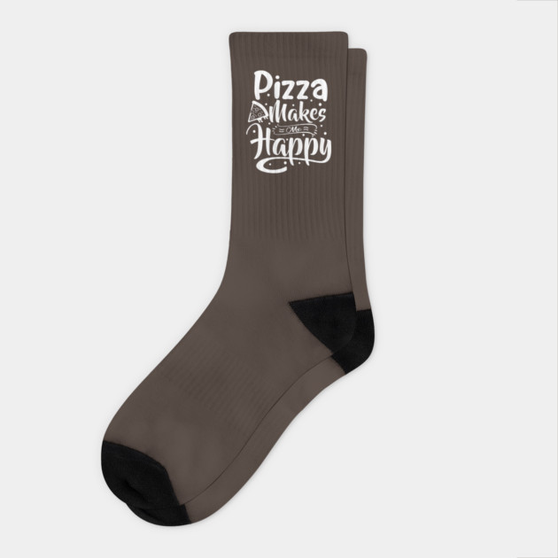 Pizza Makes Me Happy Socks by Litehouse Tees