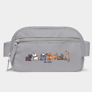 Six Pack of Dogs Cartoon Dog Bag