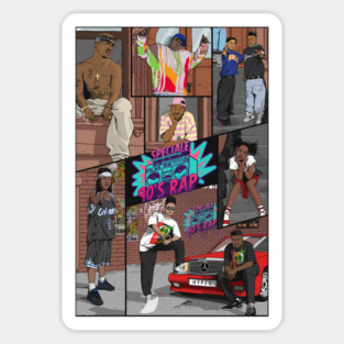 90s rap Sticker