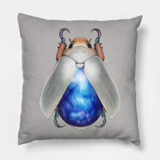 Blue Labradorite Beetle Pillow