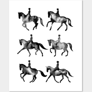 Black Dressage Horses Posters and Art