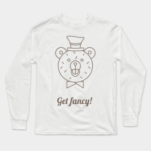 Cartoon bear in a hat Long Sleeve T-Shirt