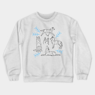 Siberian Huskies Crewneck Sweatshirt